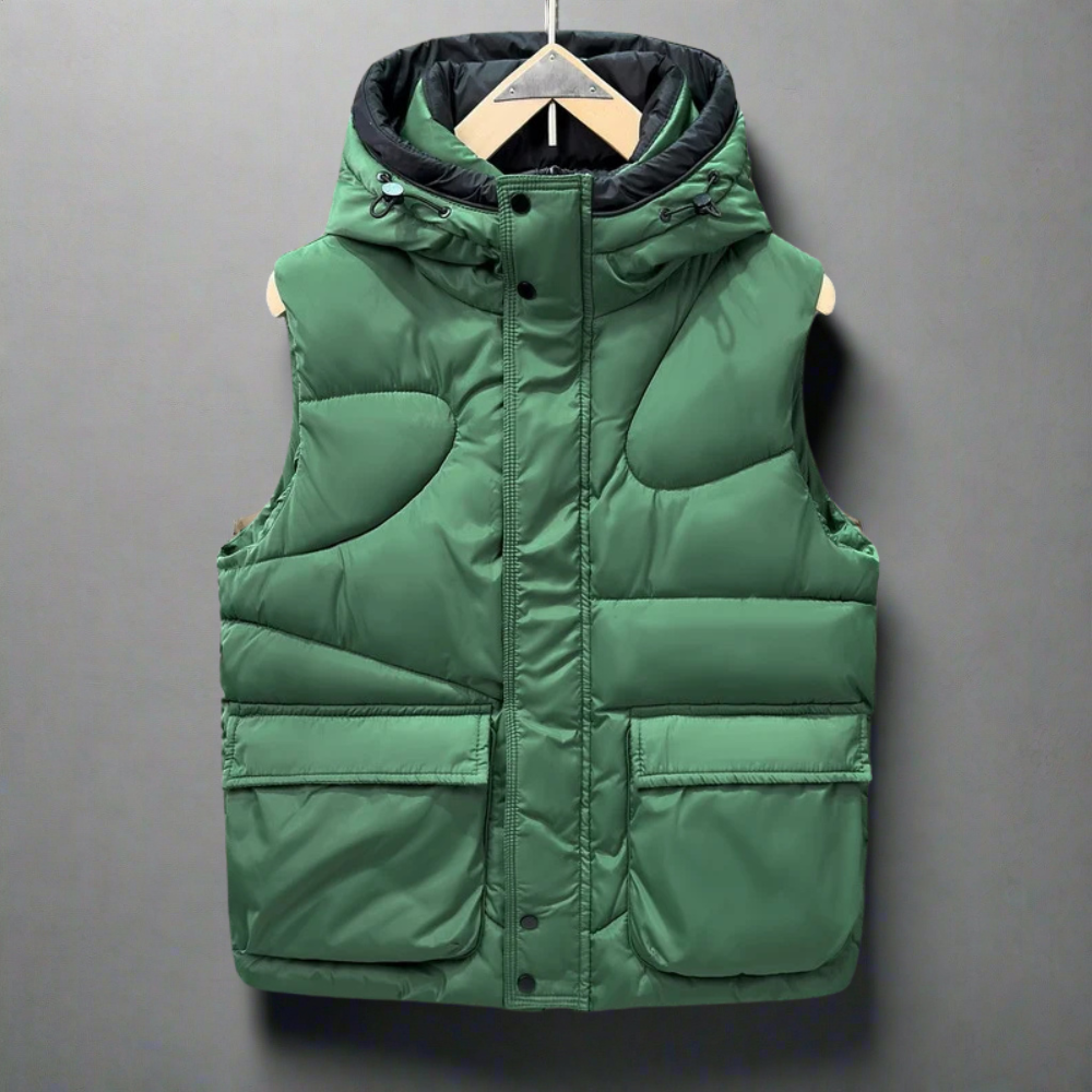 Hooded Cargo Pocket Utility Vest