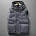 Hooded Cargo Pocket Utility Vest