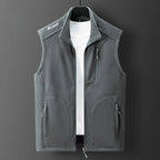 Full-Zip Multi-Pocket Fleece Vest