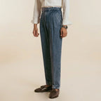 Organic Cotton Pleated Jeans