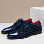 Textured Leather Lace-Up Dress Shoe