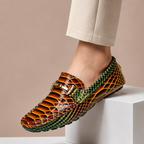 Embossed Leather Comfort Loafer