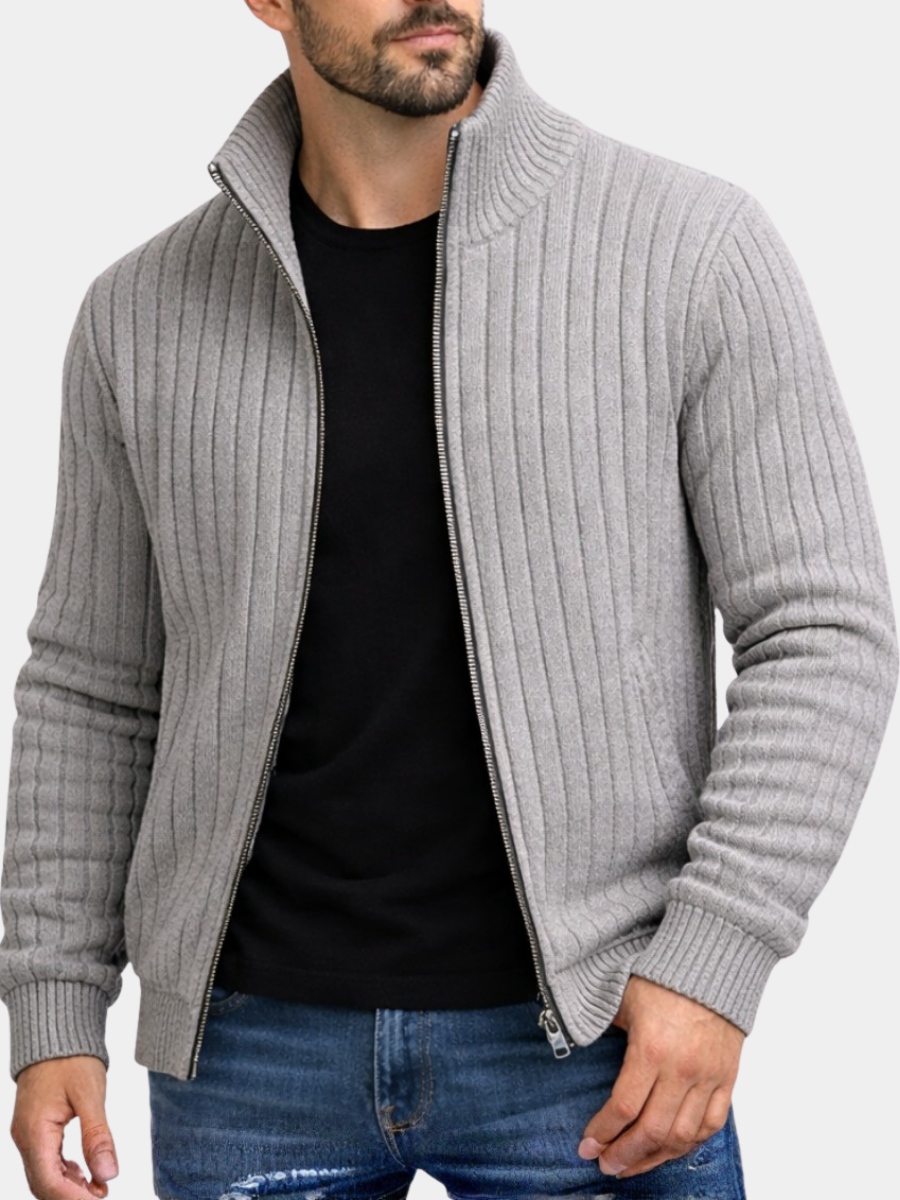 Full-Zip Soft Knit Cardigan