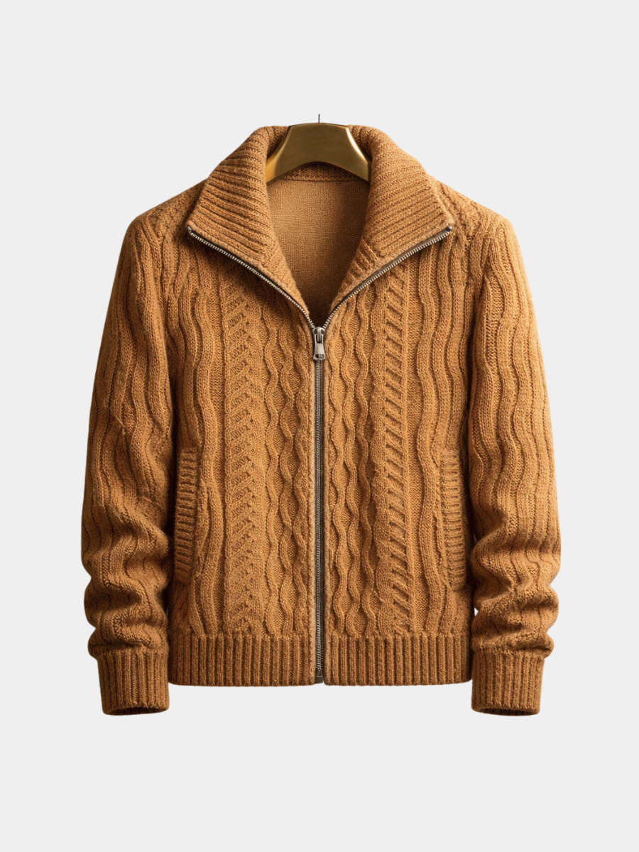 Button-Front Knit Cardigan
