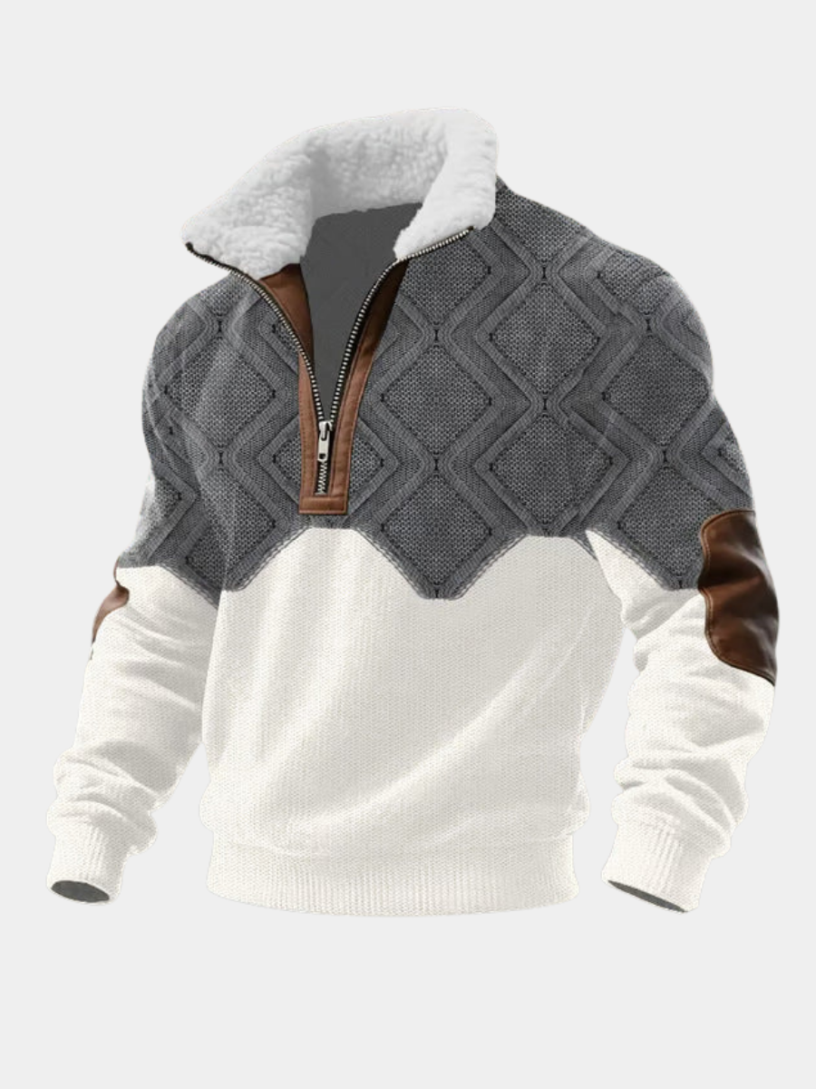 Fleece Stand-Collar Sweater