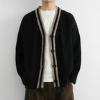 Twisted Cable Deep V-Neck Cardigan