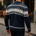 Fair Isle Zigzag Shawl Cardigan