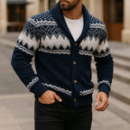 Fair Isle Zigzag Shawl Cardigan