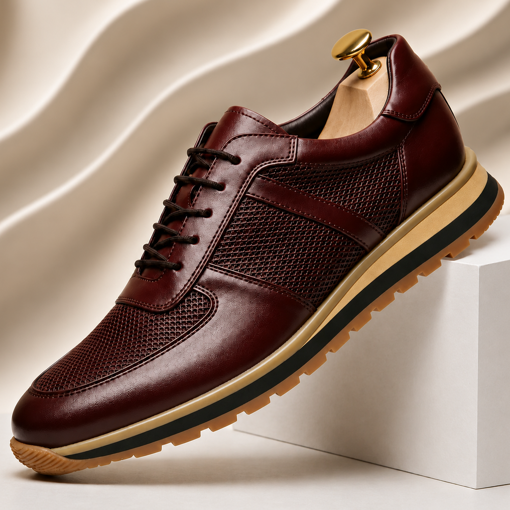 Hand-Stitched Leather Dress Sneaker