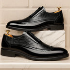 Ostrich Leather Zip Oxford