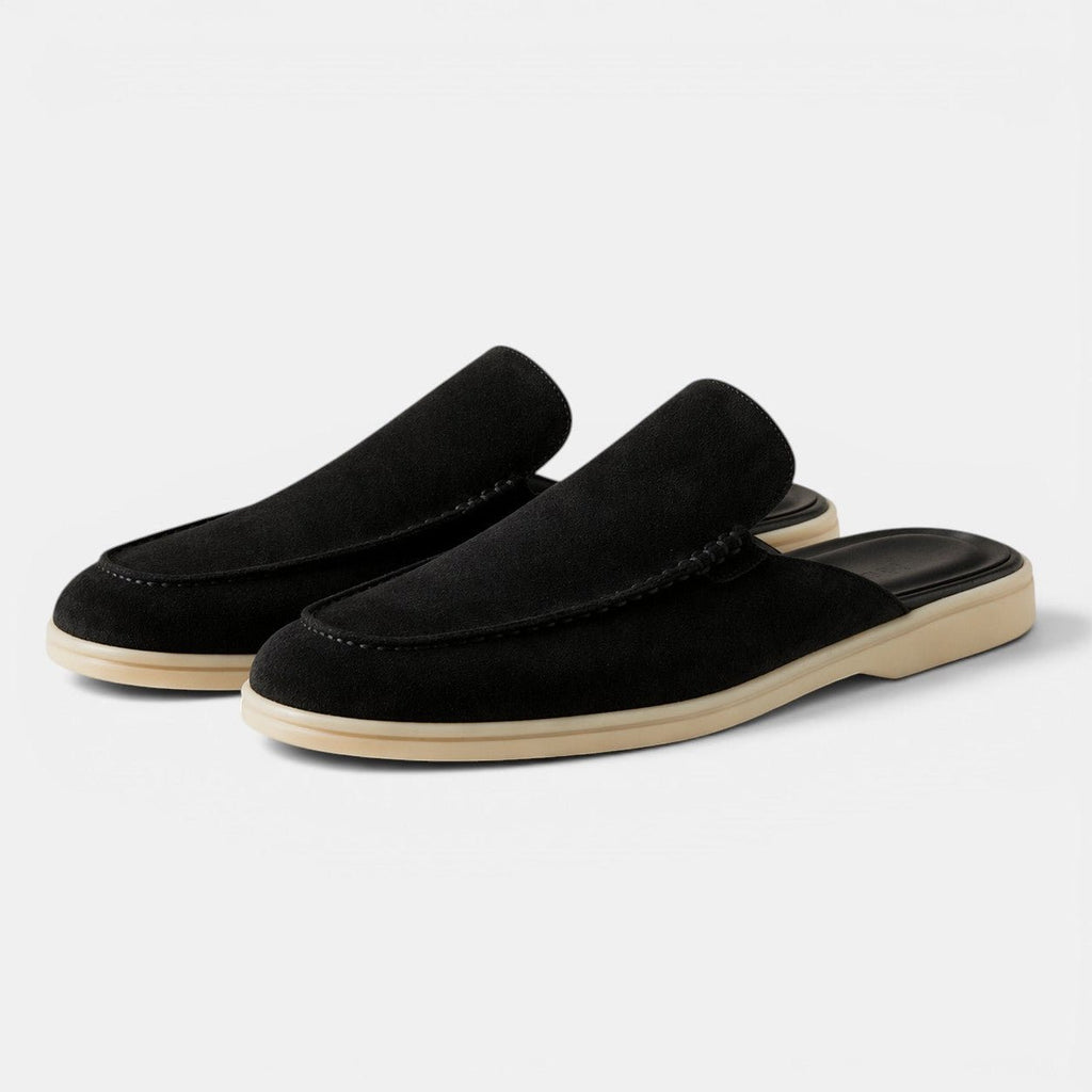 Slip-On Suede Mules - Secranzo