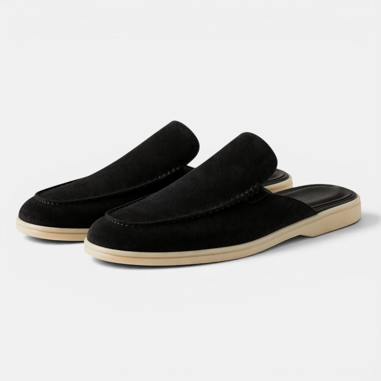 Slip-On Suede Mules - Secranzo