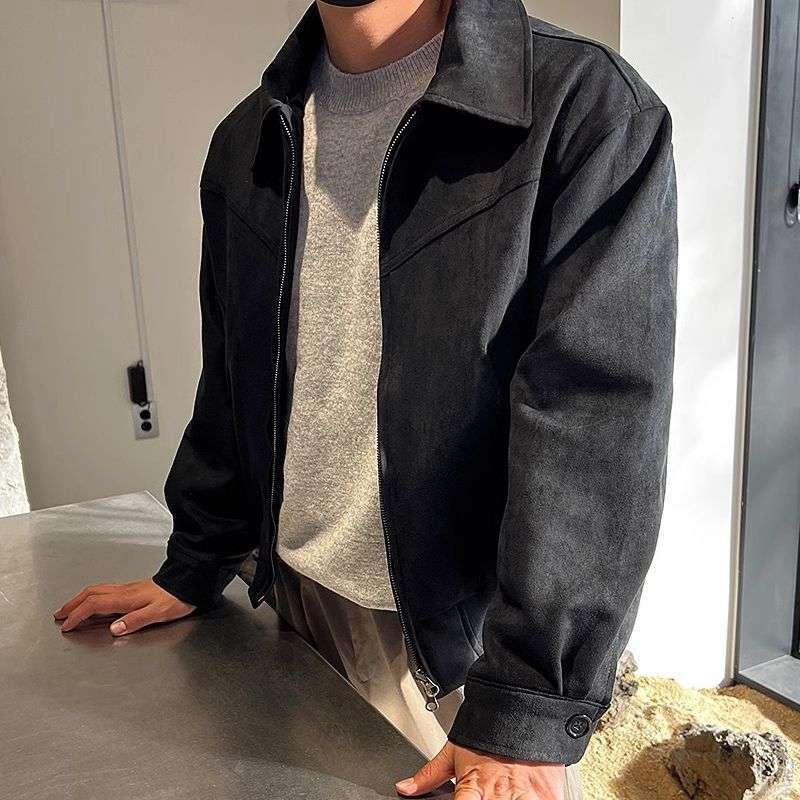 Faux Suede Casual Jacket