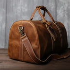 Cowhide Leather Weekender Bag