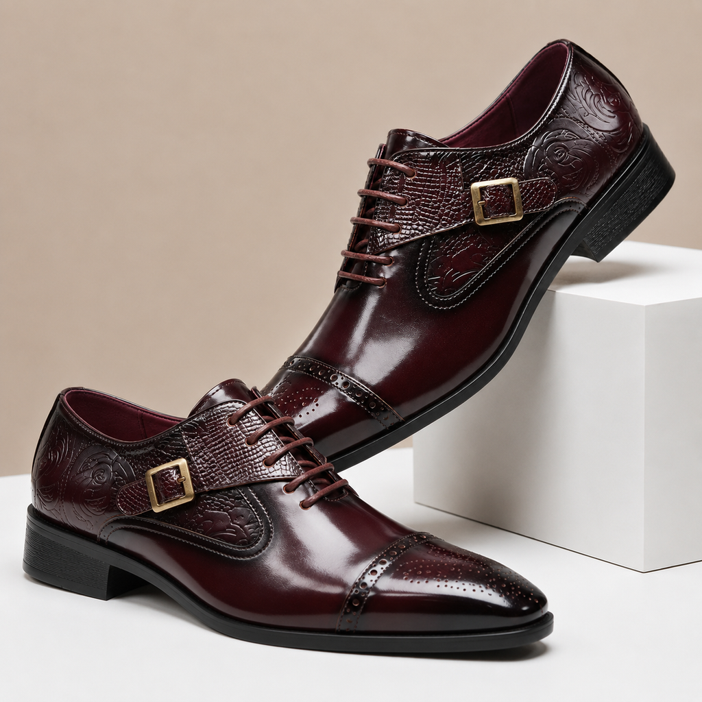 Cap-Toe Leather Dress Shoes