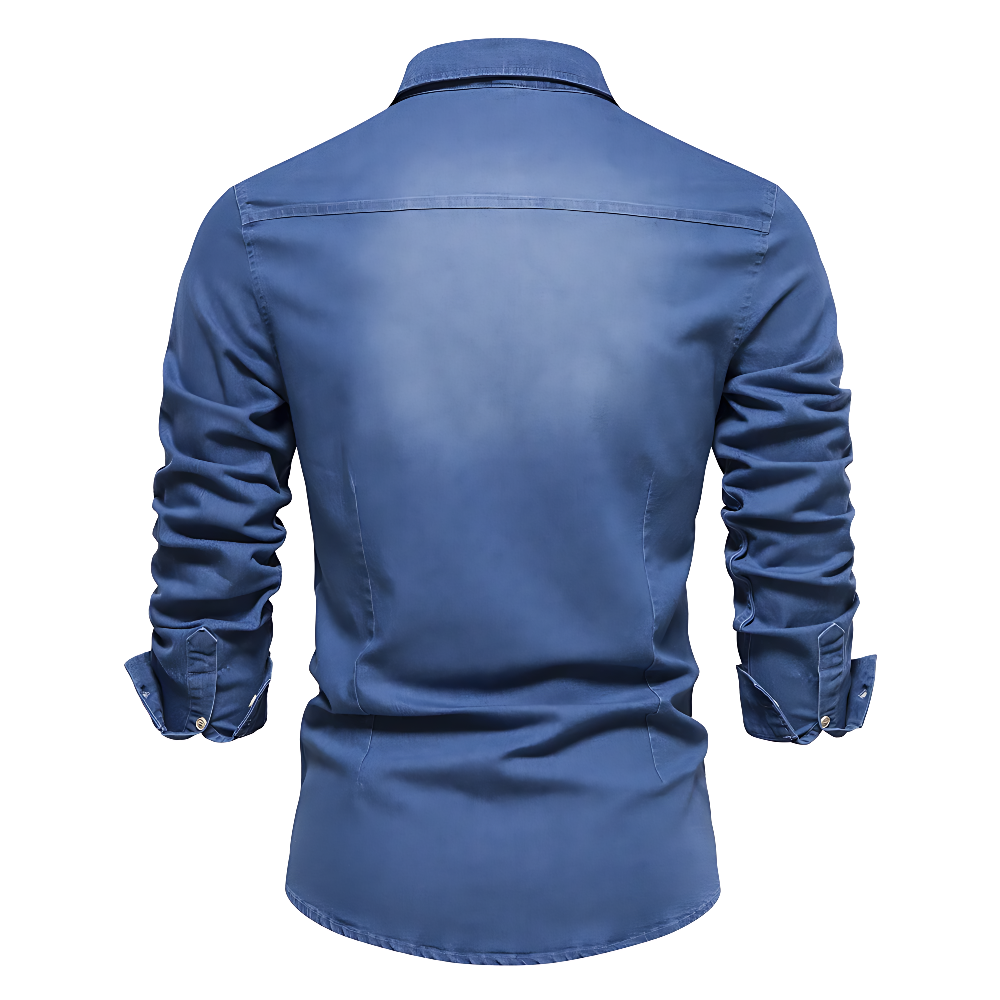 Tailored Cotton Denim Shirt