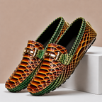 Embossed Leather Comfort Loafer
