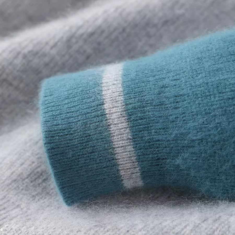 Color Block Cashmere Pullover