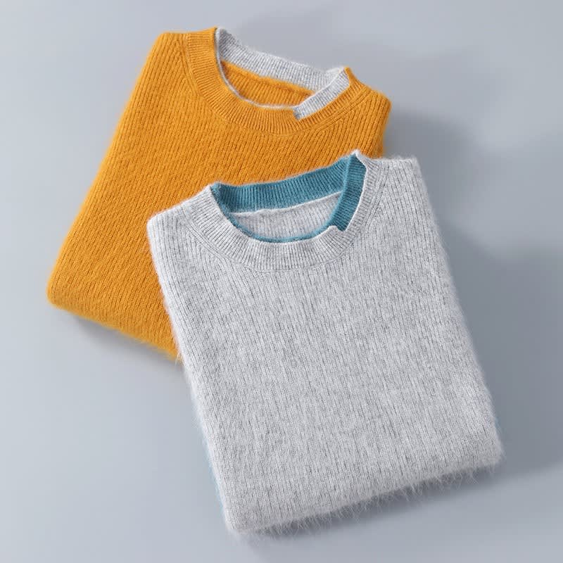 Color Block Cashmere Pullover