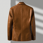 Tailored Italian Faux Leather Biker
