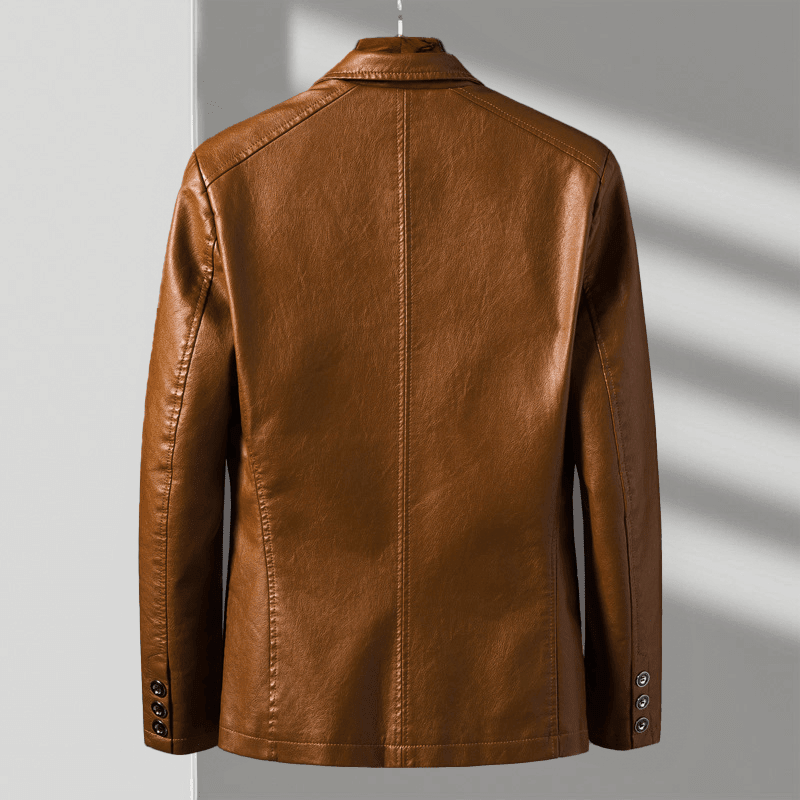 Tailored Italian Faux Leather Biker