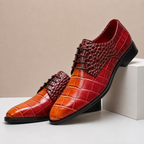 Polished Embossed Lace-Up Dress Shoe