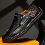 Padded Leather Slip-On Loafers
