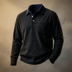 Fine Corduroy Long Sleeve Polo