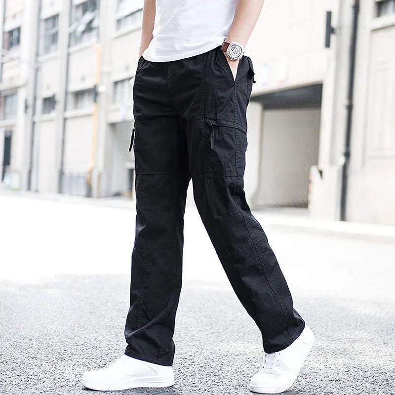 Relaxed Fit Utility Cargo Trousers