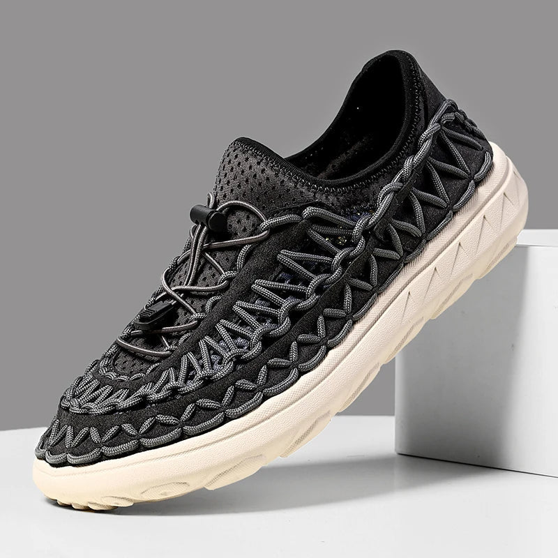 Woven Nylon Comfort Sandals