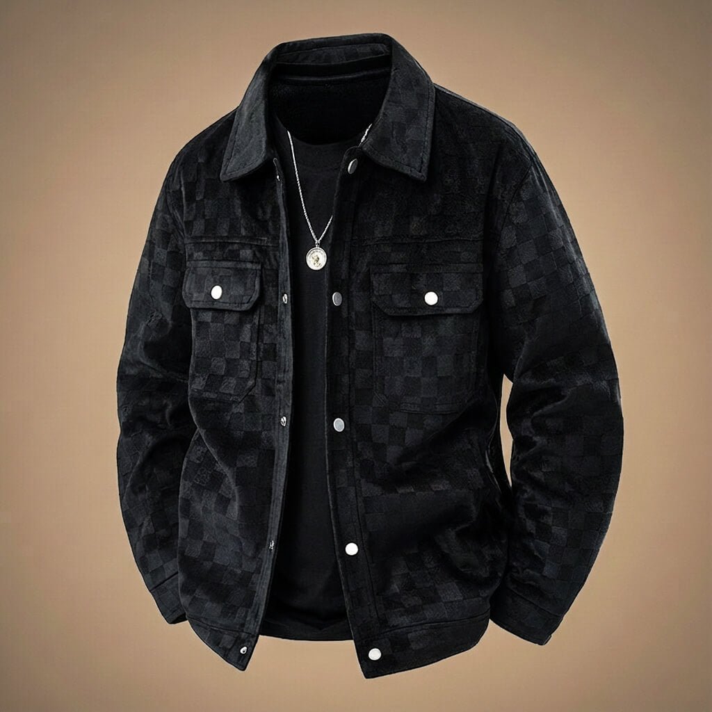 Checked Suede Vintage Jacket