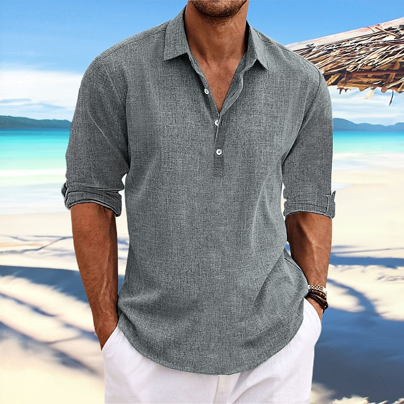 Classic Loose-Fit Linen Shirt