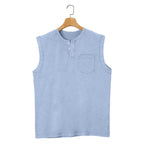 Vintage Washed Henley Tank Top