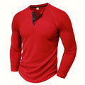 Textured Henley Short-Sleeve Tee