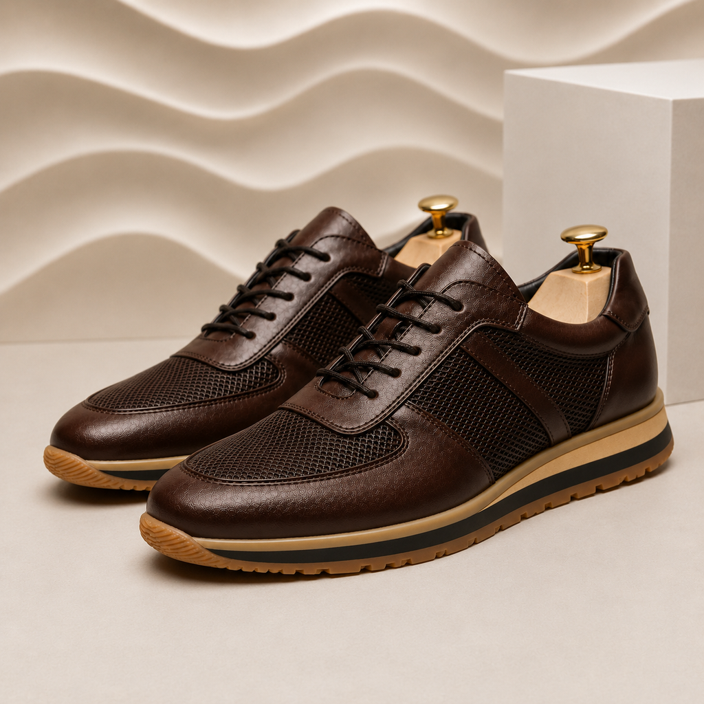 Hand-Stitched Leather Dress Sneaker