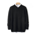 Knot Button Single-Yarn Wool Sweater