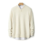 Knot Button Single-Yarn Wool Sweater