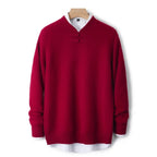 Knot Button Single-Yarn Wool Sweater