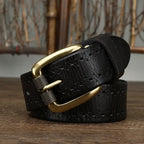 Perforated Cowhide Leather Belt
