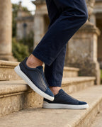 Suede and Leather Slip-On Trainers