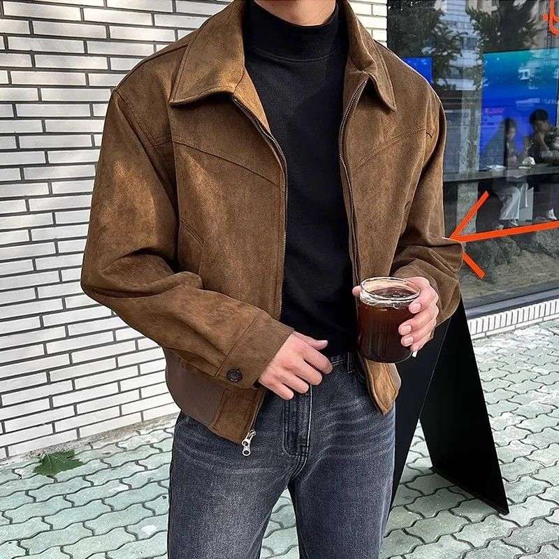 Faux Suede Casual Jacket