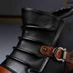 Polished Real Leather Ankle Boots