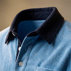 Fine Corduroy Long Sleeve Polo