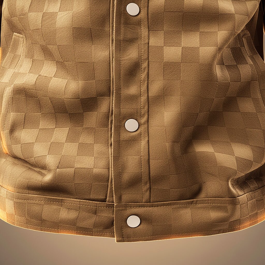 Checked Suede Vintage Jacket