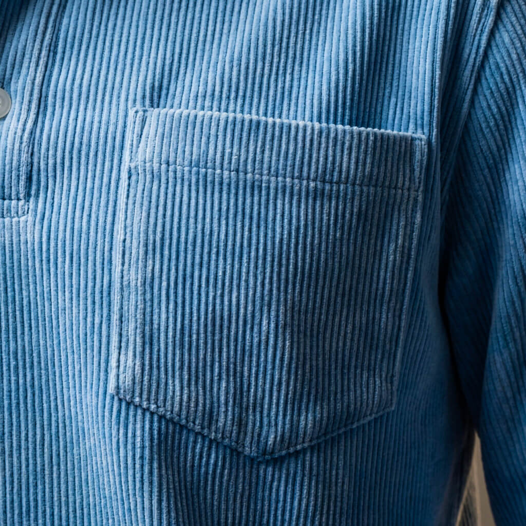 Fine Corduroy Long Sleeve Polo