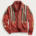 Western Jacquard Shawl Collar Cardigan