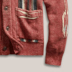 Western Jacquard Shawl Collar Cardigan