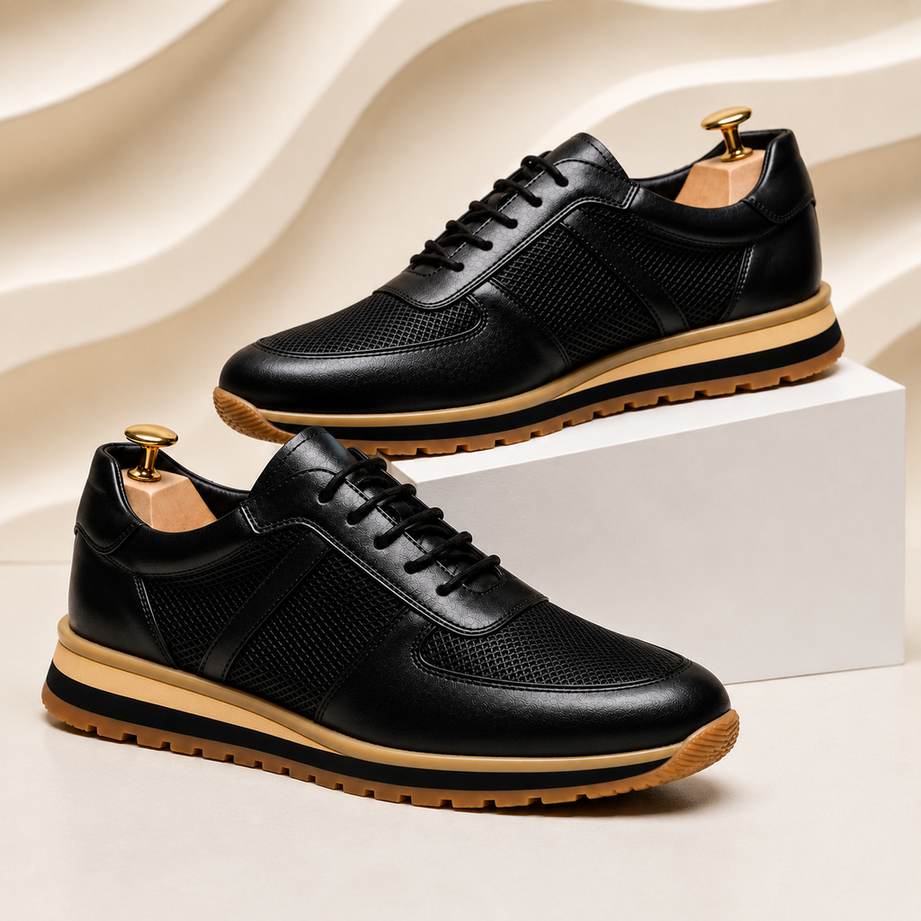 Hand-Stitched Leather Dress Sneaker