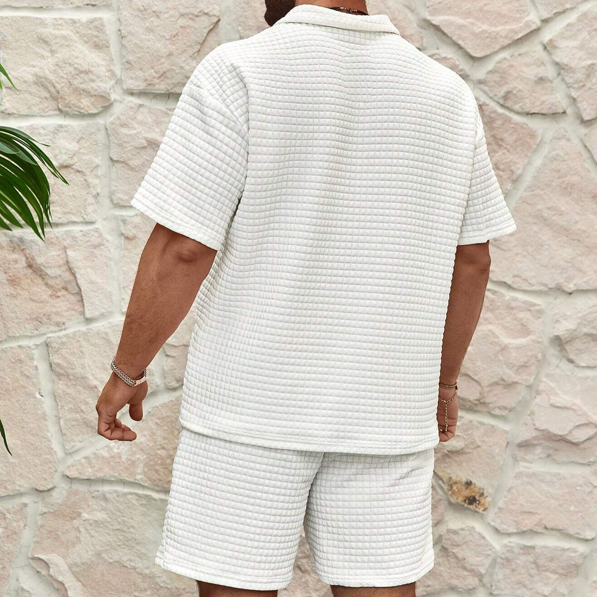 Half-Zip Polo and Shorts Set