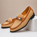Braided Leather Polished Loafer